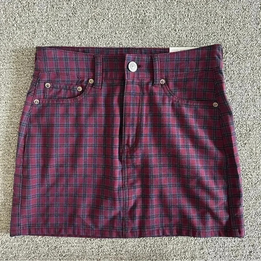 American Eagle‎ Plaid Hi-Rise Mini Skirt Size 2